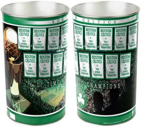 Boston Celtics (17 Time NBA Champions) 15" Wastebasket Trash Can NBA