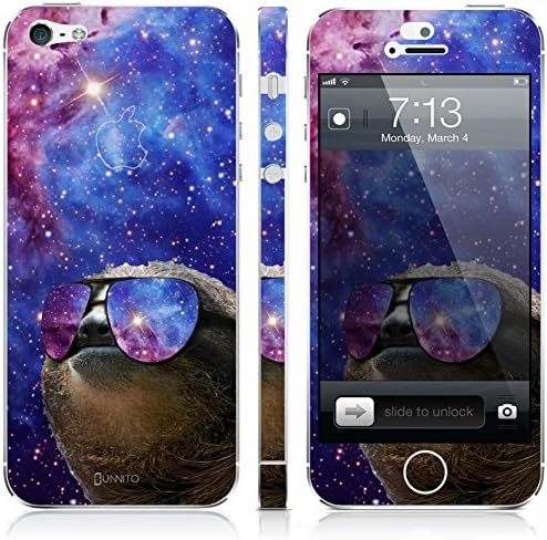 UnnitoTM iPhone 5 / 5S Skin [Full Body] *90 Day Warranty* Protective Vinyl Decal Cover [Custom] Wrap Sticker (Sloth Nebula)