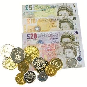 Play Money Sterling Pounds Coins & Notes (T09378)