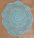 PaperLanternStore.com 11.5 Inch Round Shaped Handmade Cotton Crochet Doilies - Cool Mint (2 PACK)