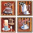 Coffee Set by Geoff Allen 12"x12" Art Print Poster