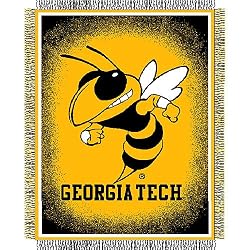 Georgia Tech Yellowjackets NCAA Triple Woven Jacquard Throw (019 Focus) (48x60")"