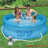 Intex - 54910 Fr - Piscine - Piscinette Easy Set Clearview (Transparente) 2,44 X 0,76 M - Autostable