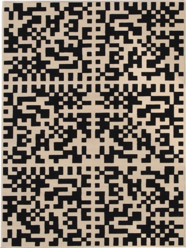 benuta Velours Teppich Funky schwarz/weiß