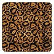 Ceramic Square 6" Appetizer Plate, Leopard