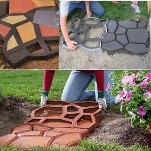 COOLBUY PARK Driveway Paving Pavement Mold Patio Concrete Stepping Stone Path Walk Maker
