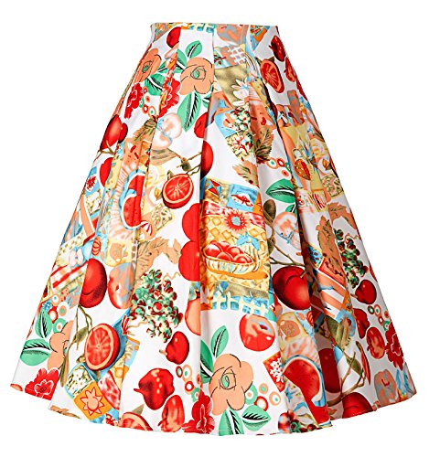 PAUL JONES Women Floral Skirts Vintage Flared Style A-line Skirt CL8925