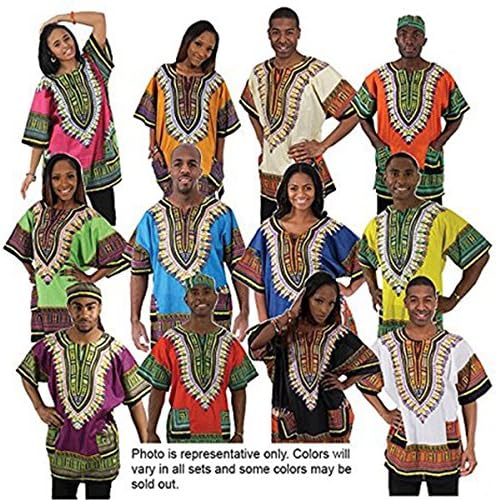 Set of 12 Traditional Print Dashikis