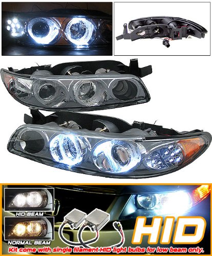 97-03 Pontiac Grand Prix LED Halo Smoke Projector Headlights w HID Kit