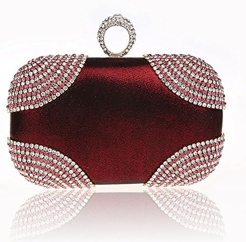 Only You Fashion Diamond Ring Bag / Evening Bag / Handbag / Senior Party Bag / Exquisite Cosmetic / Exquisite Handbags -03529-90 (red)