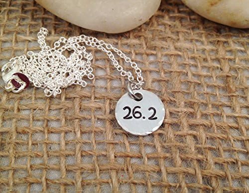 26.2 Marathon Hand Stamped Runners Necklace - Hand Stamped Jewelry - Running Jewelry