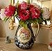 hilingo 1 Bunch Hight Quality Fake Peony Artificial Flower Bouquet Home Office Decor Fushia