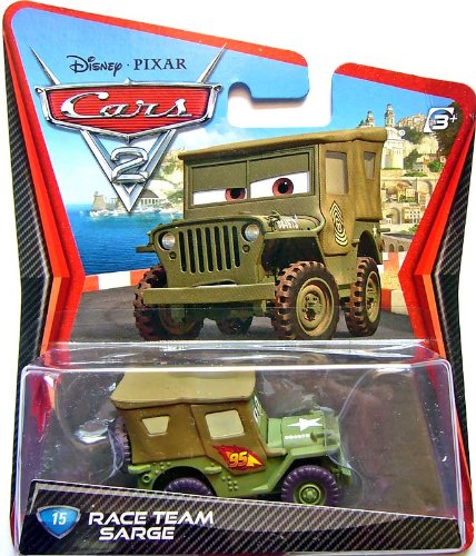 Disney / Pixar CARS 2 Movie 155 Die Cast Car #15 Race Team Sarge Disney / Pixar CARS 2 Movie 155 Die Cast Car #15 Race Team Sarge
