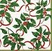 Entertaining with Caspari Dinner Napkins, Holly & Ribbons Design, 40 napkins total