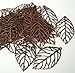 BeadsTreasure 10 Leaf Charm Pendant Connector Hollow Cut Antiqued Copper Jewelry Making Finding Supply.