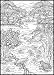 Pond in the Park - Giant 22 X 32.5 Inch Line Art Coloring Poster