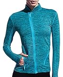 Women Running Yoga Slim UV Protect Sweatshirts with Two Side Pocket Jacket Coat