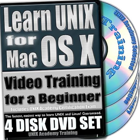 Learn UNIX for Mac OS X for a Beginner Video Training and Four Certification Exams bundle. 4-disc DVD Set, Ed.2012