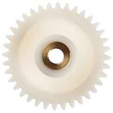 Smallparts Spur Gear, 20 Degree Pressure Angle, Polyoxymethylene, Inch, 20 Pitch