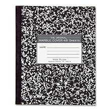 Roaring Spring Marble Cover Composition Book, Wide Rule, 8-1/2 x 7 Inches, 48 Pages (77333)