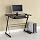 Glass Metal Black Computer Desk