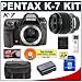 Pentax K-7 Digital SLR Camera + 18-55mm SMC DA Zoom Lens + 8GB Card + D-LI90 Battery + Case + Accessory Kit