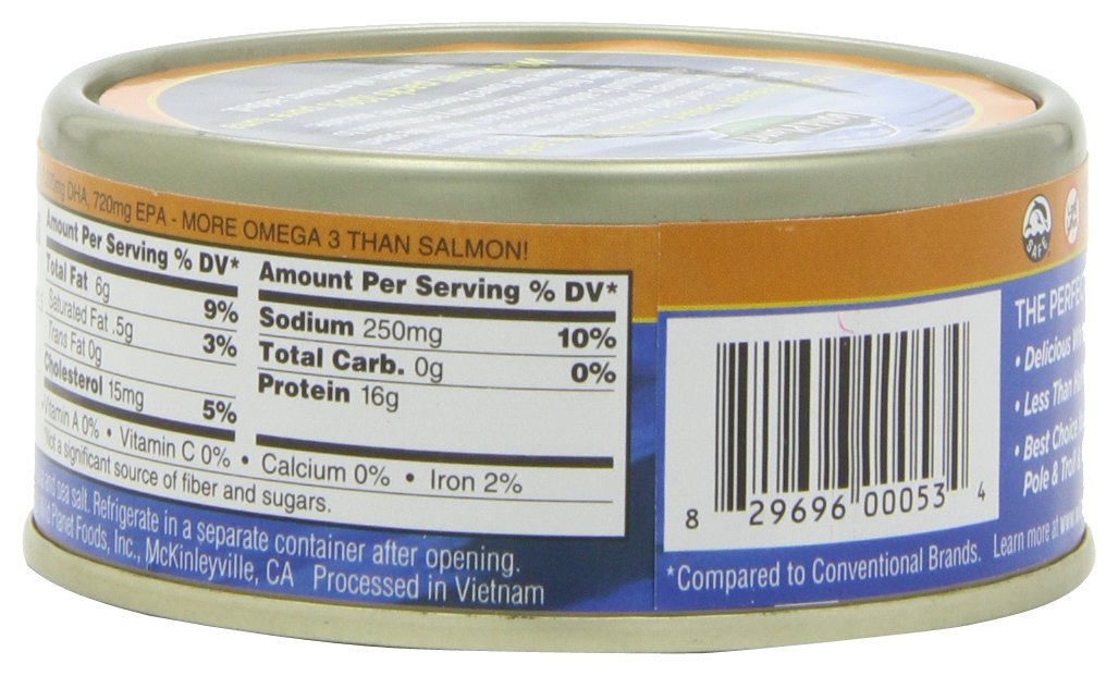 Amazon.com : Wild Planet Wild Albacore Tuna, 5-Ounce Cans (Pack of ...