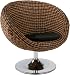 ITALMODERN Oliana Swivel Chair, Triple Brown