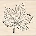 MAPLE LEAF Wood Mounted Rubber Stamp InkaDinkaDo