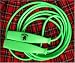 Bright green cord with bright green handles. For jumpers 5'10" to 6'4". Sturdy, adjustable, fast. Made in US by mentally and physically challenged workers.