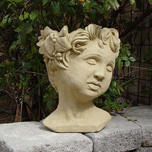 Designer Stone Cherub Head Planter