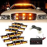 XKTTSUEERCRR 54 LED Emergency Vehicle Strobe Lights Bars Warning Deck Dash Grille Amber
