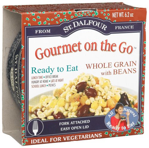 St. Dalfour Gourmet On The Go, Ready to Eat  Whole Grrain with Beans, 6.2 Ounce Tins (Pack of 6)
