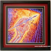 Alex Grey Poster Print Framed Artist Hand 14x14