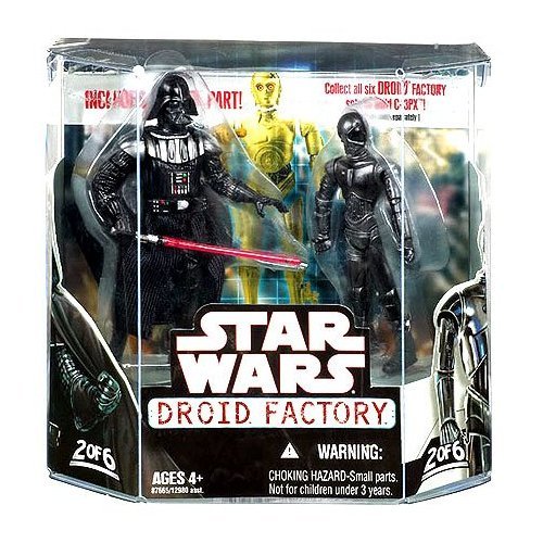 Star Wars Saga 2008 Build-A-Droid Factory Action Figure 2-Pack Darth Vader and K-3PX