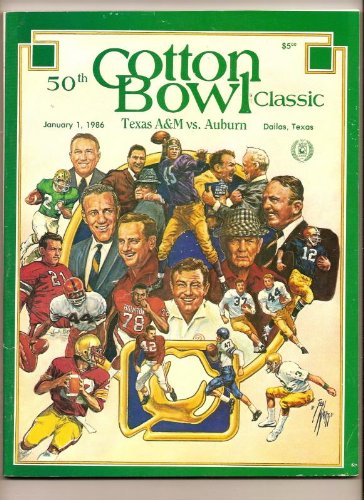 1986 Cotton Bowl Program Texas Aggies Auburn Dallas TX