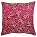 EXP Decorative Handmade Magenta & Gold Cushion Cover / Pillow Sham - Chinese Dragon & Flowers Design