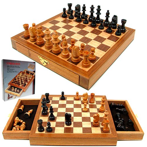 Elegant Inlaid Wood Cabinet Style Staunton Chess Set 61HwJJS7F3L Elegant Inlaid Wood Cabinet Style Staunton Chess Set