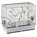 Ferplast 52064811 Vogelheim f�r Wellensittiche, Komplettausstattung, Piano 6, ca. 87 x 46.5 x 70 cm, schwarz