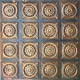 D128 24 x 24 PVC Antique Copper Ceiling Tiles