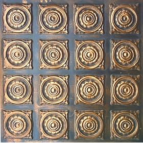 D128 24" x 24" PVC Antique Copper Ceiling Tiles