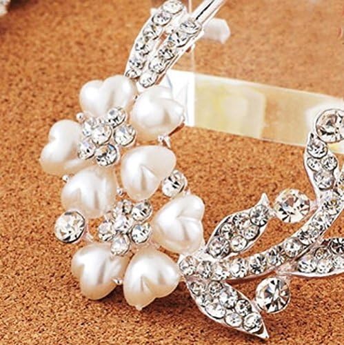 Hairpin (hairpin) Heart Flower Pearl rhinestone hair ornaments (wedding party kimono dress kimono Tomesode) Hair Accessories (japan import) by Ornamental hairpin