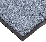 NoTrax T37 Fiber Atlantic Olefin Entrance Carpet Mat, for Wet and Dry Areas, 2' Width x 3' Length x 3/8" Thickness, Slate Blue