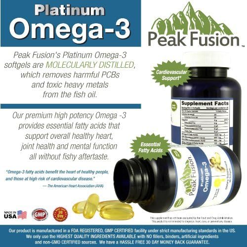 Omega 3 Supplement Premium Triple Strength Pure Fish Oil * 1500 mg * Premium 800mg EPA 600mg DHA * FREE Exclusive Superfood e-Recipe Book * Highly Potent* Natural Lemon Flavor * 5 Star Rated No Risk Money Back Guarantee * 60 Ct 30 Day Supply or 120 ct 60 Day Supply * Stock Up and Save!!!