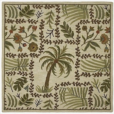 Kaleen 7806-01 Tara Squared Lanai Ivory Wool Rug Size: Square 5'9''