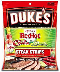 Frank's RedHot Chile 'n Lime Steak Strips, 3.15-Ounce Bags (Pack of 4)