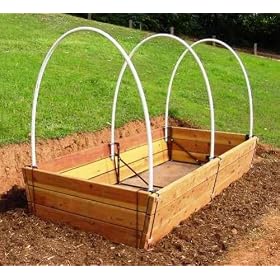 HEAVY-DUTY STEEL Raised Bed Garden Frame Kit - GA18-4-08, 4'W X 8-10'L X 18Tall, Angl Side by
