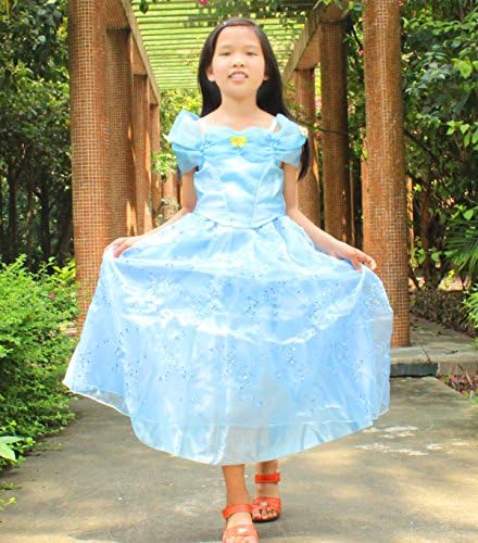 2015 NEW Cinderella dress blue princess dress Costume for girls