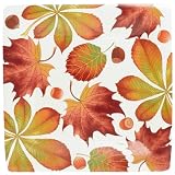 Caspari Golden Chestnut Paper Dinner Plate Package, Ivory