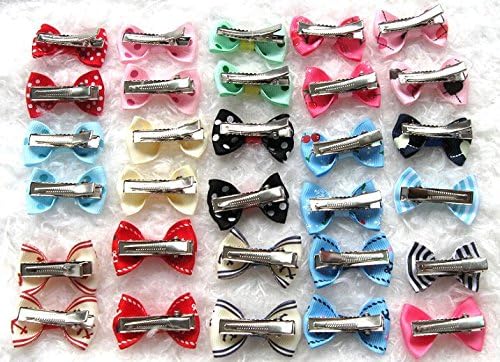 Blogger 20 X Puppy Dog Cute Hair Bows Hair Pins Pets for Grooming Pet Charms Hair Accessories(C)